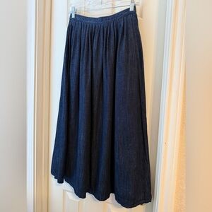 UNIQLO x INES DE LA FRESSANGE DENIM GATHERED SKIRT